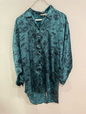 Allison fashion Women’s Top Size Large aquarium blue made in usa Top Vintage